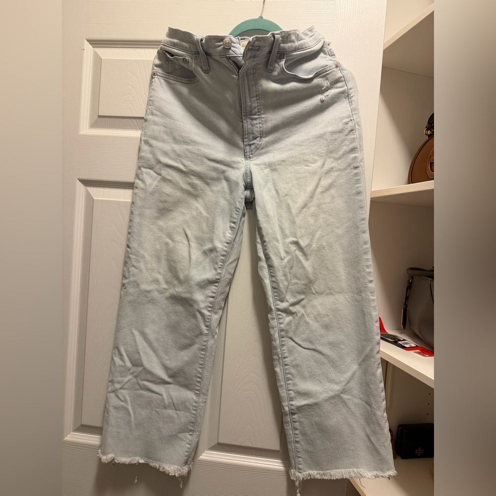 Madewell The Perfect Vintage Wide-Leg Crop Jean Light Wash